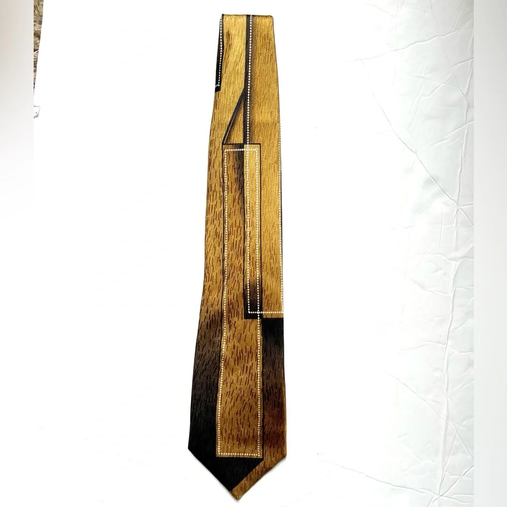 Irvine Park tie men’s handmade silk tie vintage geometric mid-century abstract
